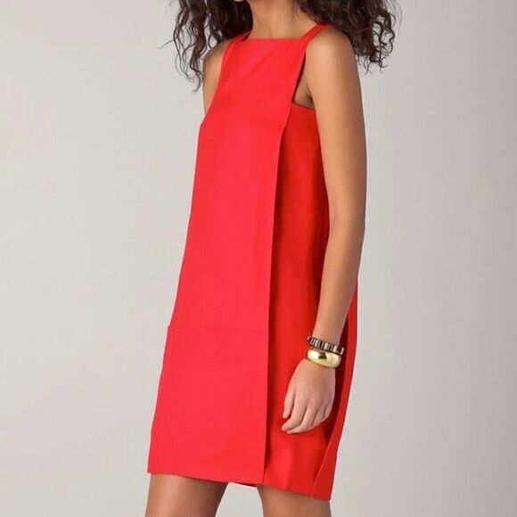 DVF DIANE VON FURSTENBERG DALLAS DRESS, size 2 | CHERRY RED - Picture 1 of 8